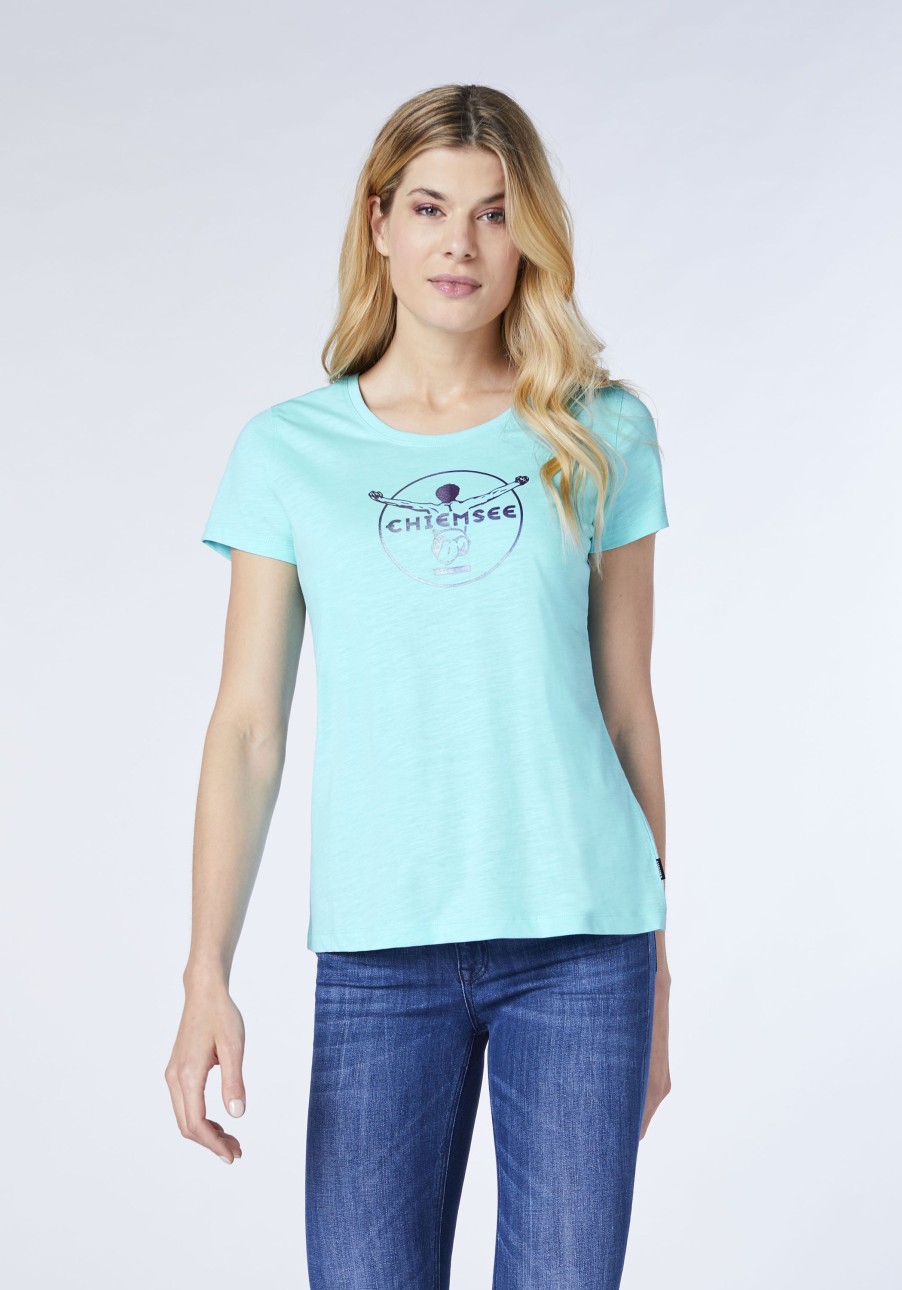 Damen chiemsee T-Shirts & Tops | T-Shirt Aus Jersey Mit Label-Frontprint