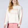 Damen chiemsee Sweatshirts & Sweatjacken | V-Shape-Sweater Mit Logos Und Blockstreifen