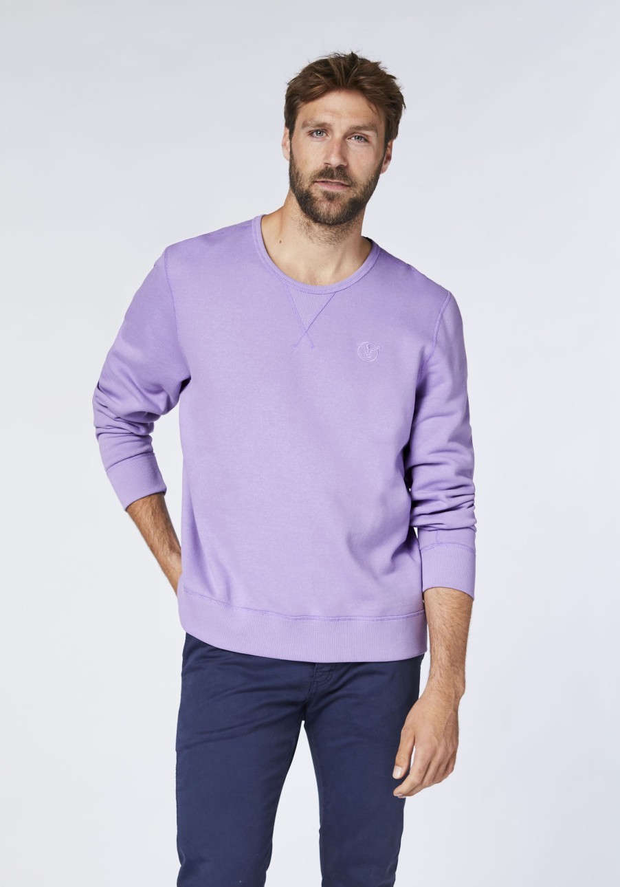 Herren chiemsee Sweatshirts & Sweatjacken | Sweater Aus Baumwollmix Im Basic-Look Mit Logo-Motiv