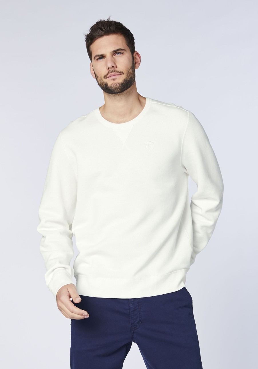 Herren chiemsee Sweatshirts & Sweatjacken | Sweater Aus Baumwollmix Im Basic-Look Mit Logo-Motiv