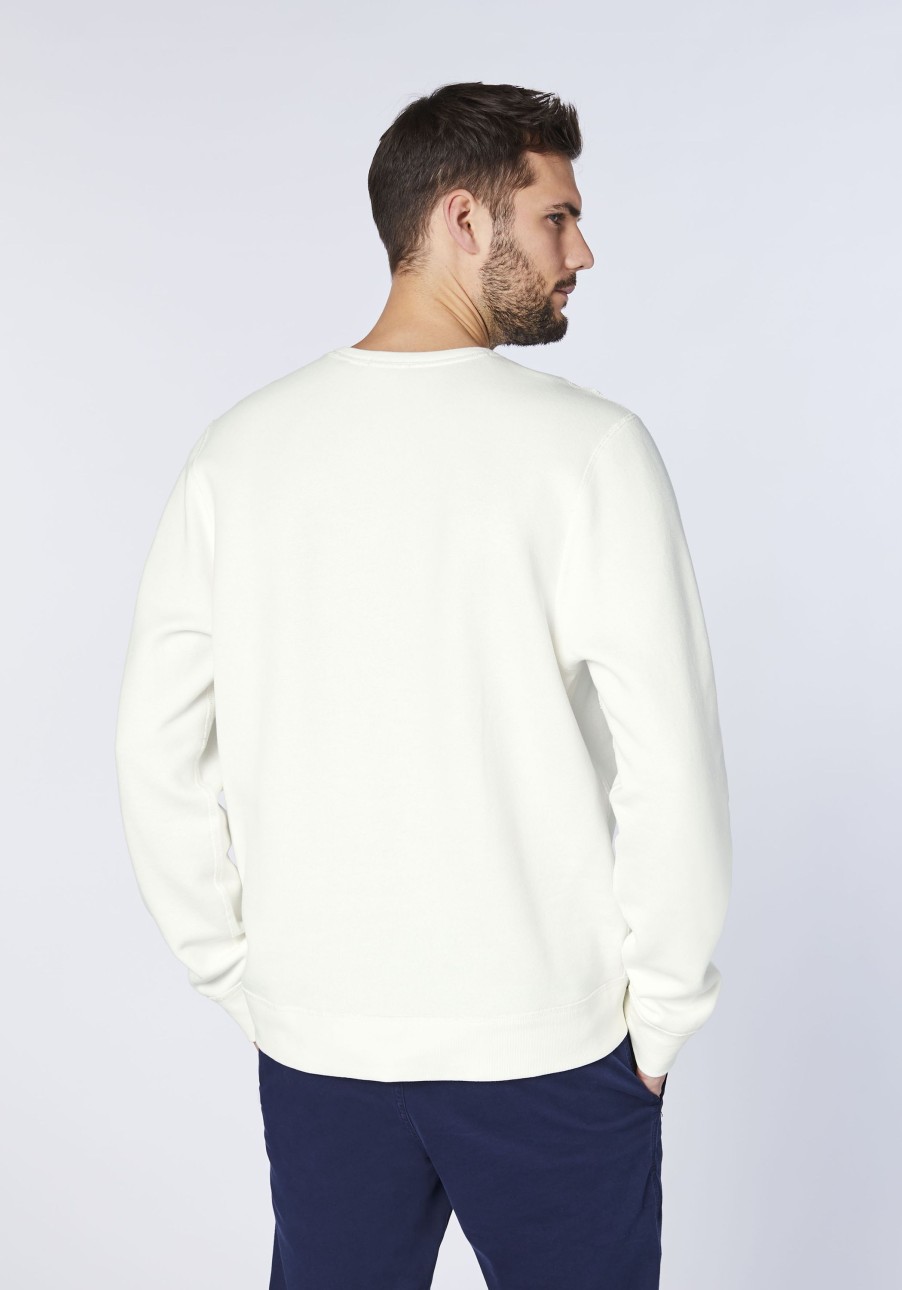 Herren chiemsee Sweatshirts & Sweatjacken | Sweater Aus Baumwollmix Im Basic-Look Mit Logo-Motiv