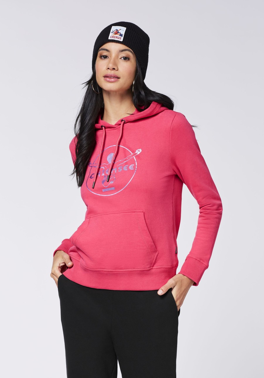 Damen chiemsee Sweatshirts & Sweatjacken | Hoodie Aus Baumwollmix Mit Logo-Motiv