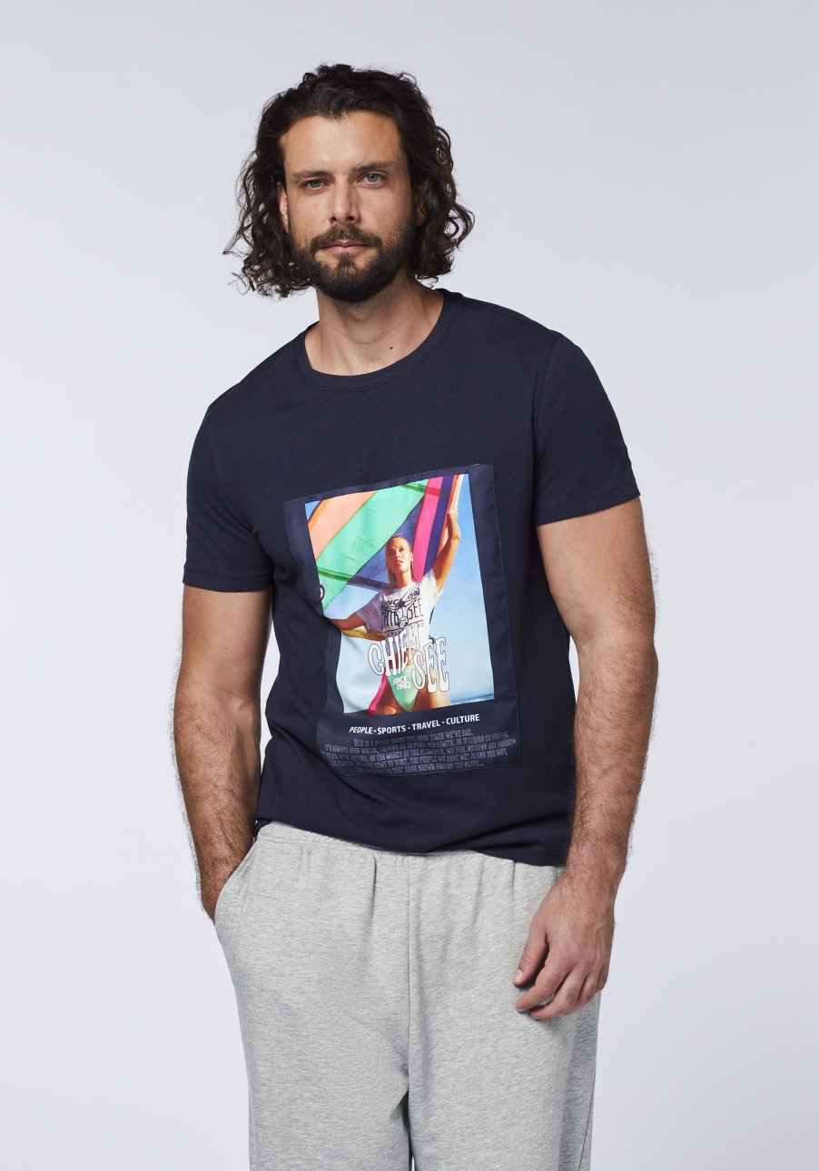 Herren chiemsee T-Shirts & Tanks | T-Shirt Aus Baumwolle Mit Surf-Fotoprint