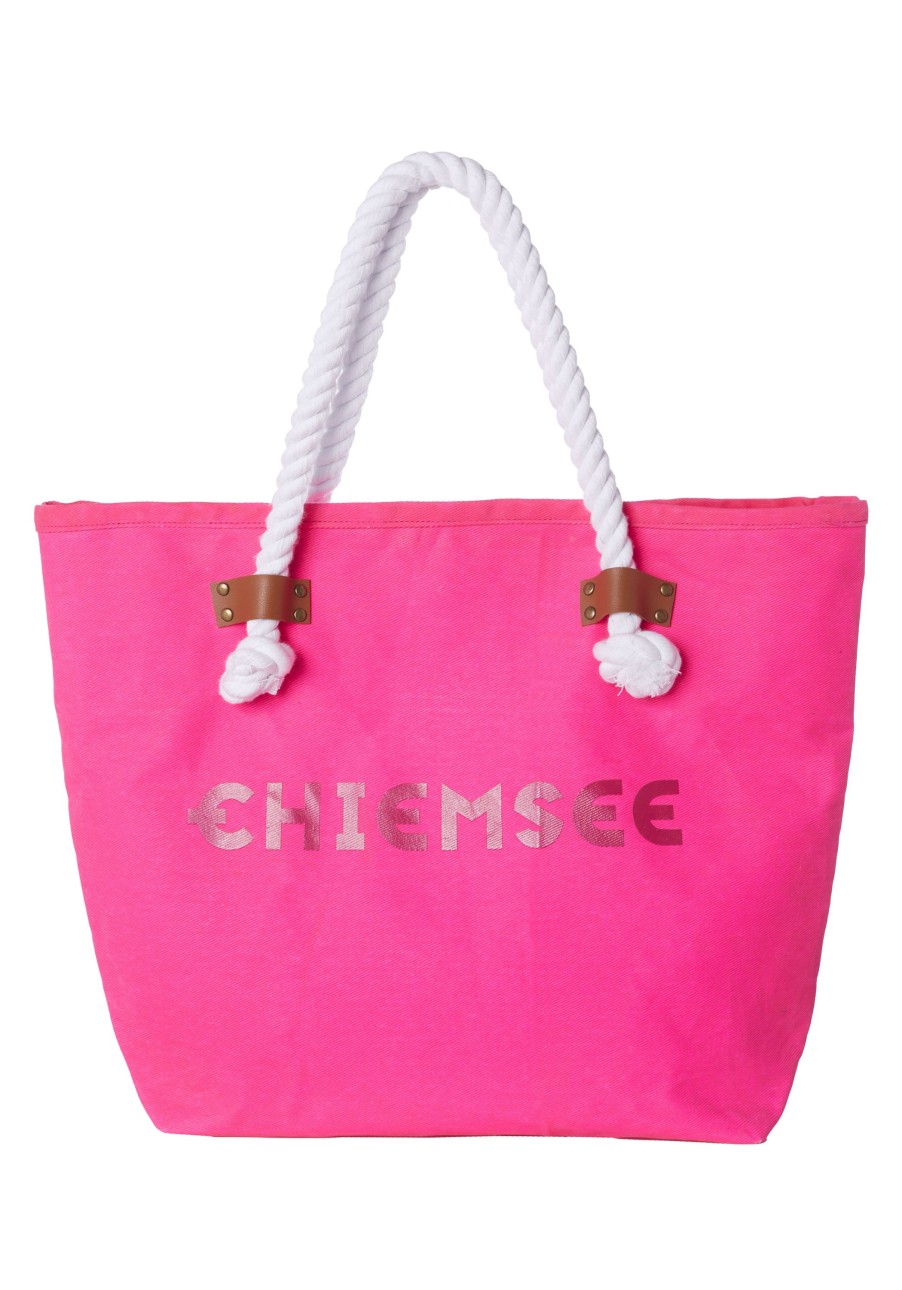 Accessoires chiemsee | Damen-Strandtasche Aus Baumwolle Mit Logo Und Kordel-Henkeln