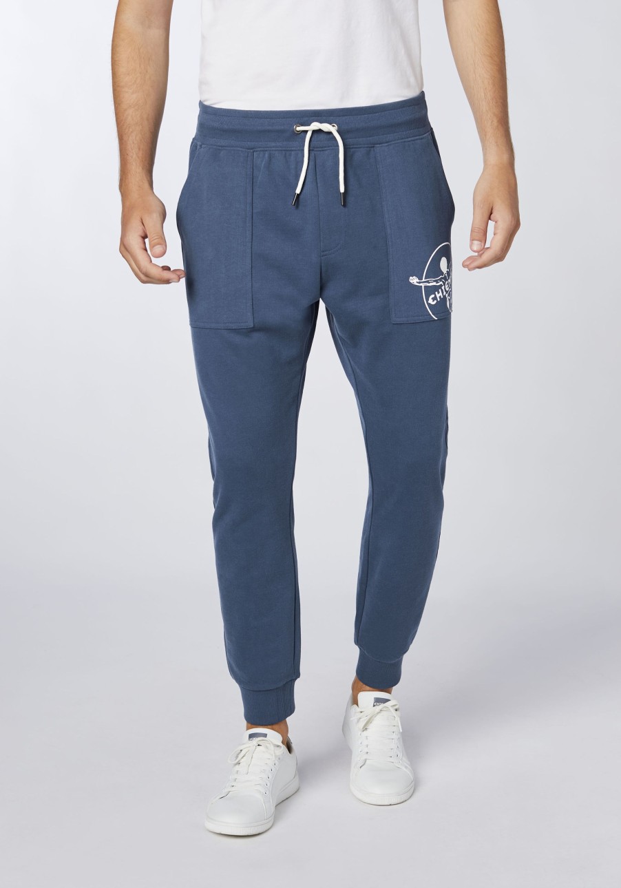 Herren chiemsee Hosen & Shorts | Regular-Fit Sweathose Aus Baumwollmix Mit Jumper-Motiv