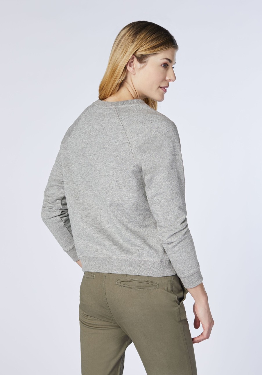 Damen chiemsee Sweatshirts & Sweatjacken | Sweater Aus Baumwollmix Mit Logo-Stitching