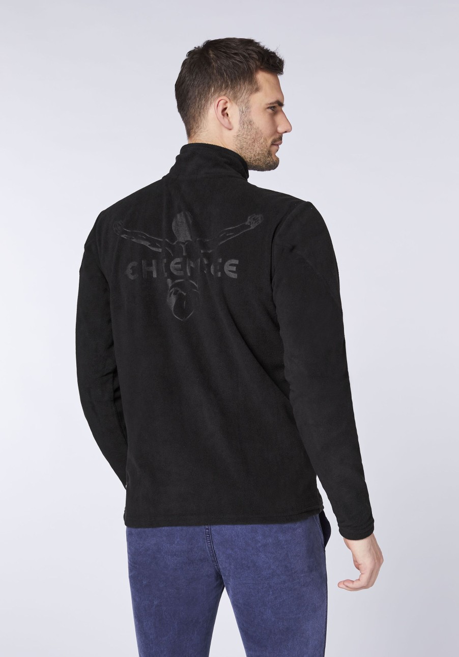 Herren chiemsee Fleece & Funktionswasche | Sweatshirt Aus Fleece Mit Reisverschluss Und Stehkragen