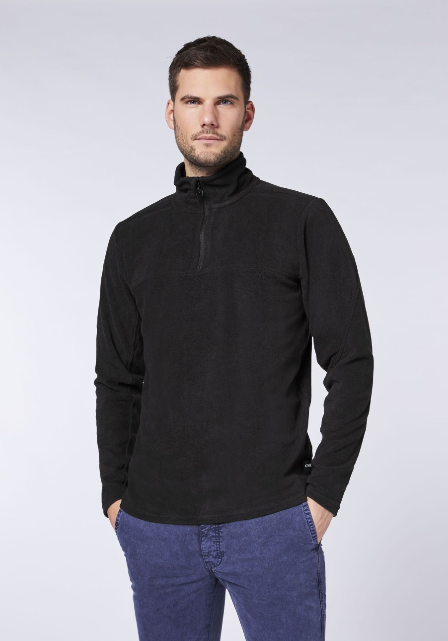 Herren chiemsee Fleece & Funktionswasche | Sweatshirt Aus Fleece Mit Reisverschluss Und Stehkragen