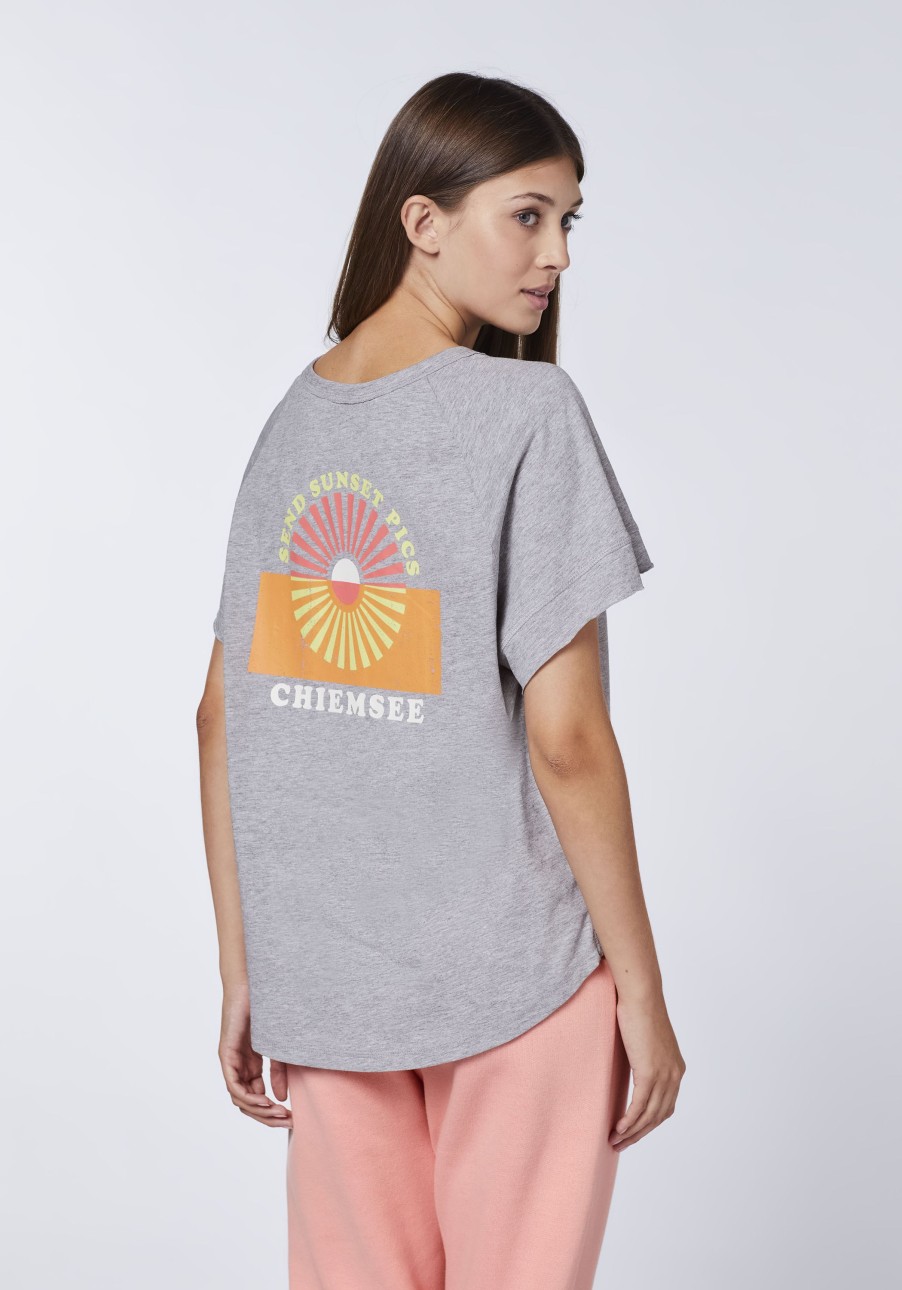 Damen chiemsee T-Shirts & Tops | Boxy Jersey-Shirt Mit Summer-Print In Vintage-Optik