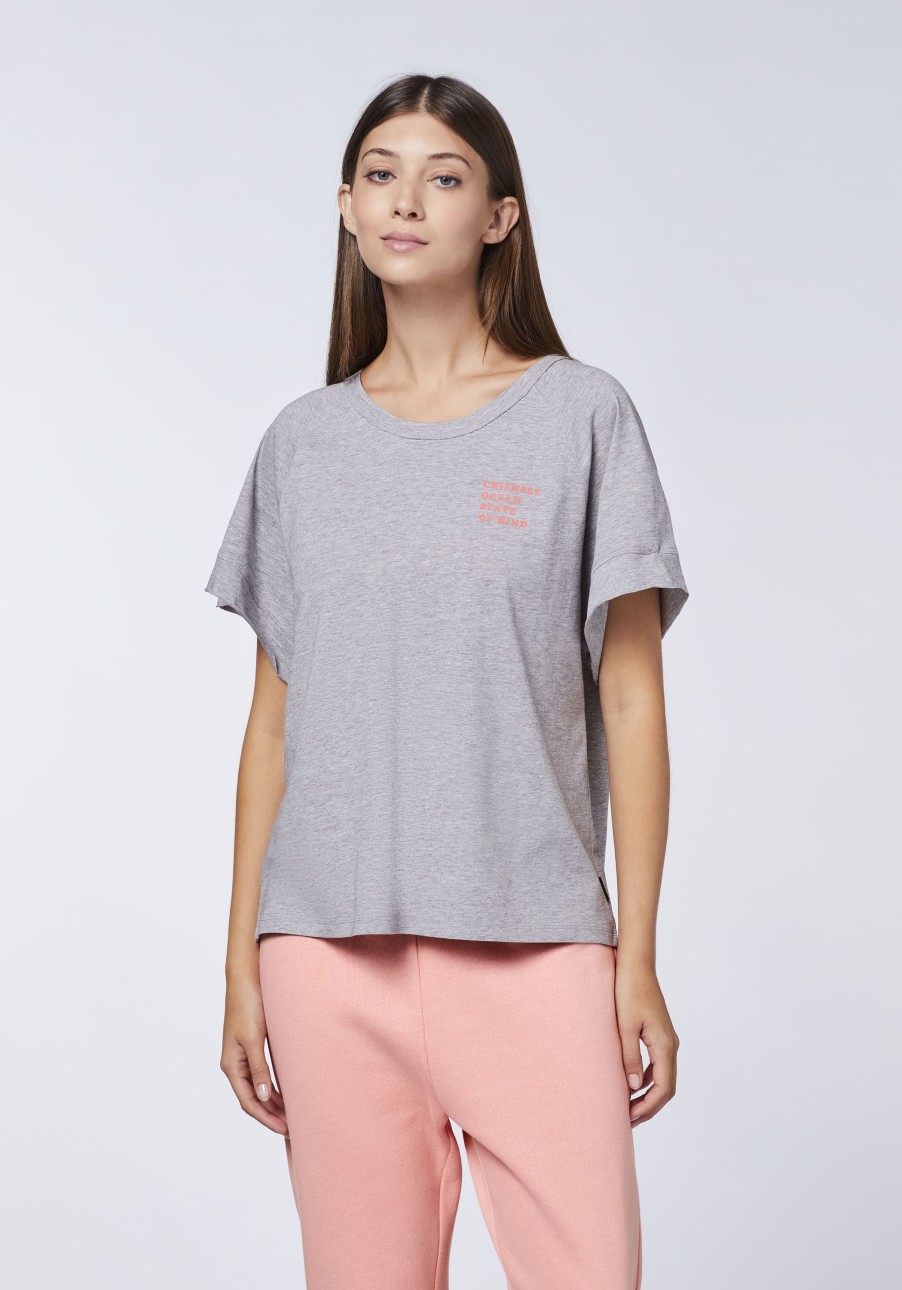 Damen chiemsee T-Shirts & Tops | Boxy Jersey-Shirt Mit Summer-Print In Vintage-Optik