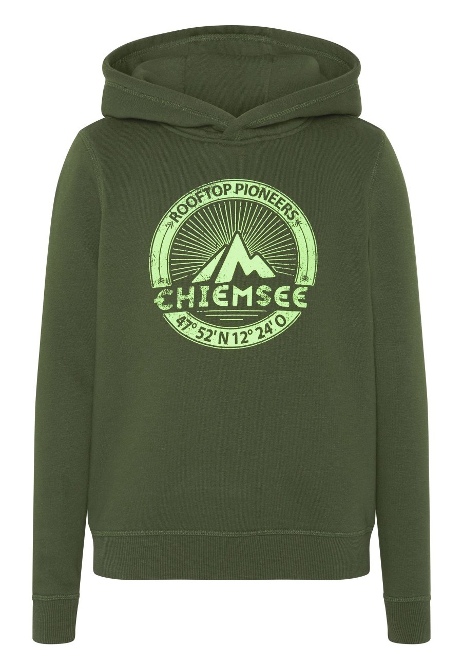 Kinder chiemsee Sweatshirts & Sweatjacken | Jungen-Hoodie Aus Baumwollmix Mit Label-Mountain-Print