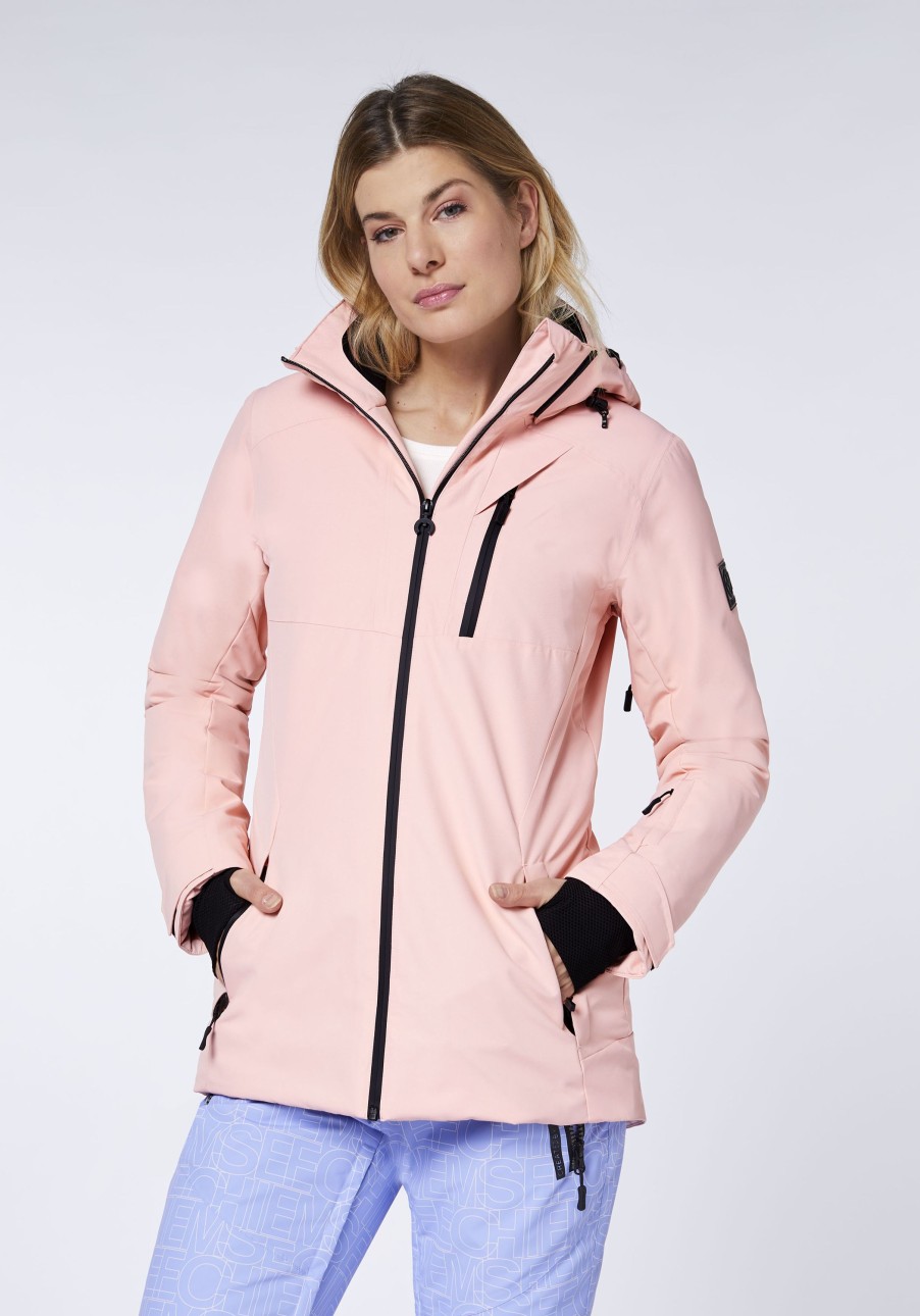 Damen chiemsee Ski- & Funktionsjacken | Skijacke Mit Kapuze Aus Funktionstextil