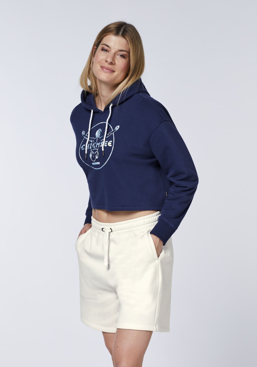 Damen chiemsee Sweatshirts & Sweatjacken | Cropped Hoodie Im Jumper-Design