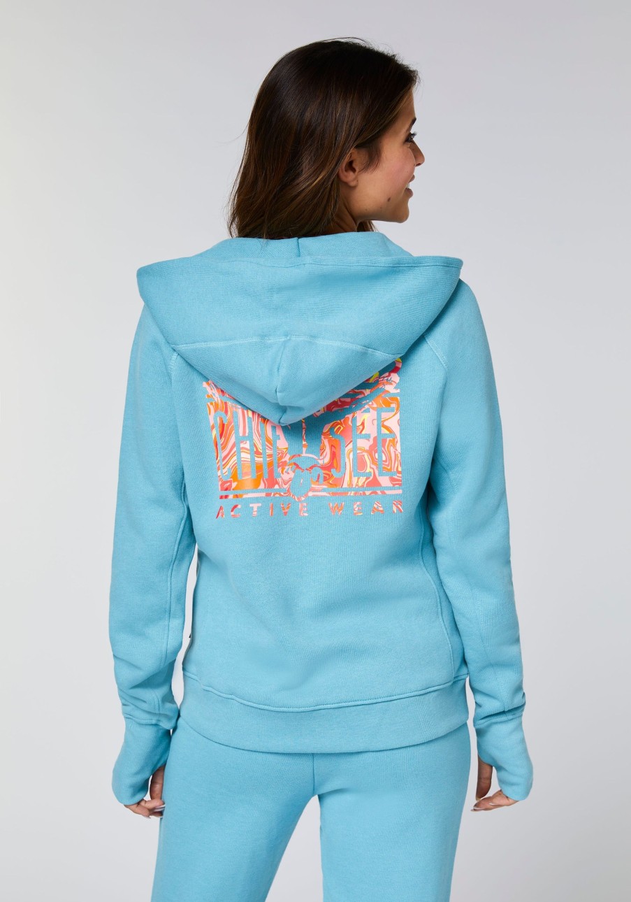 Damen chiemsee Sweatshirts & Sweatjacken | Kapuzenjacke Mit Multicolour-Jumper-Print