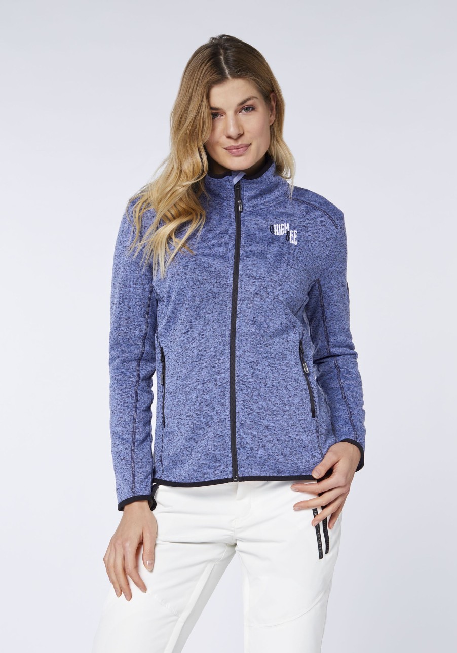 Damen chiemsee Fleece & Funktionswasche | Leicht Melierte Jacke Aus Knit-Fleece