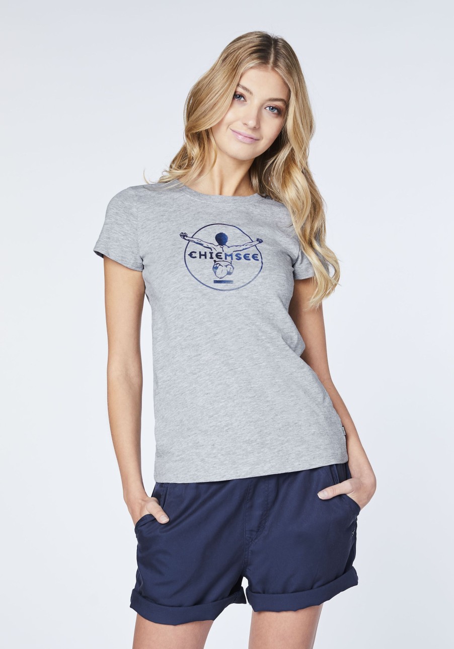 Damen chiemsee T-Shirts & Tops | T-Shirt Aus Jersey Mit Label-Frontprint