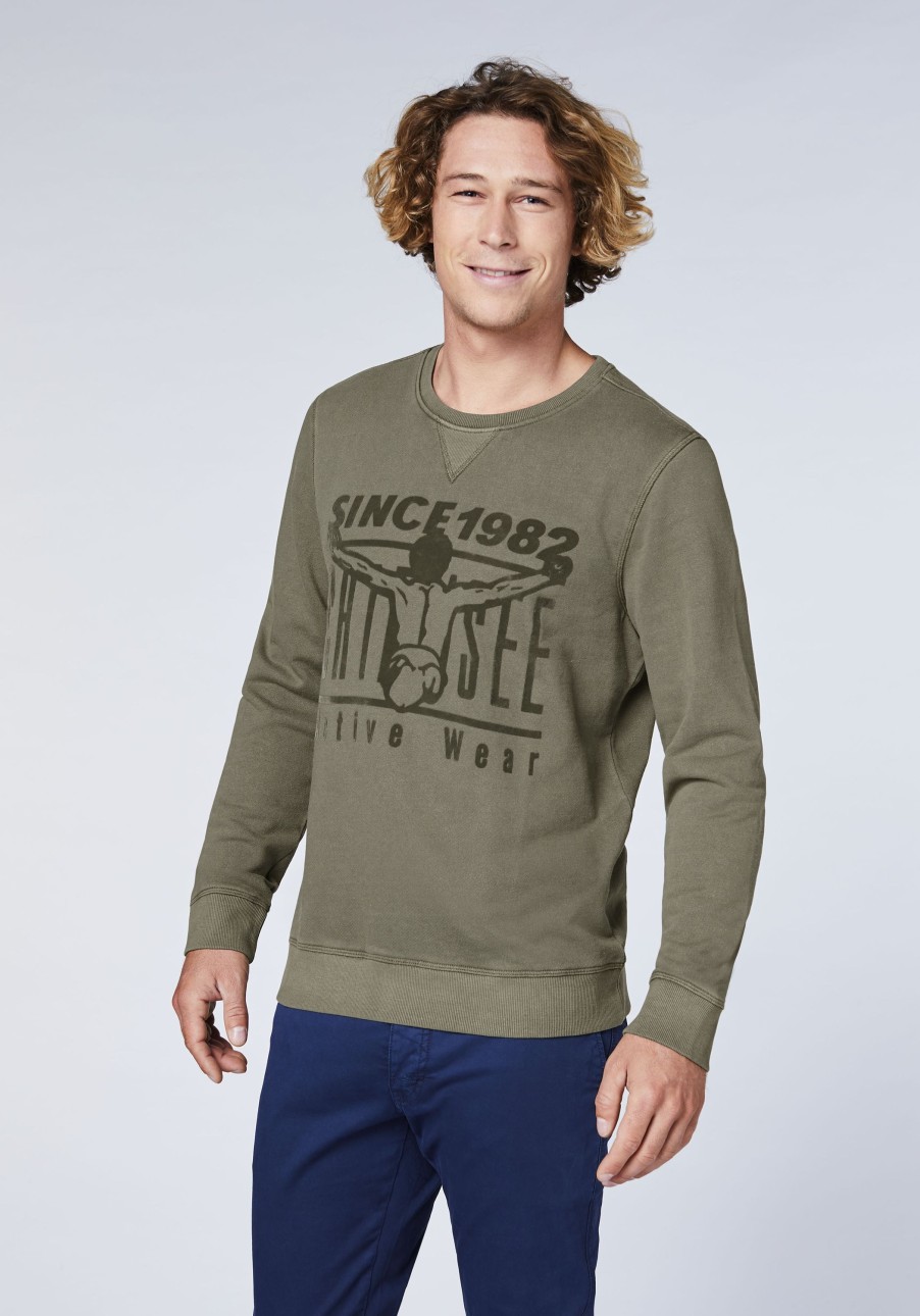 Herren chiemsee Sweatshirts & Sweatjacken | Klassisches Sweatshirt Mit Chiemsee-Flockprint