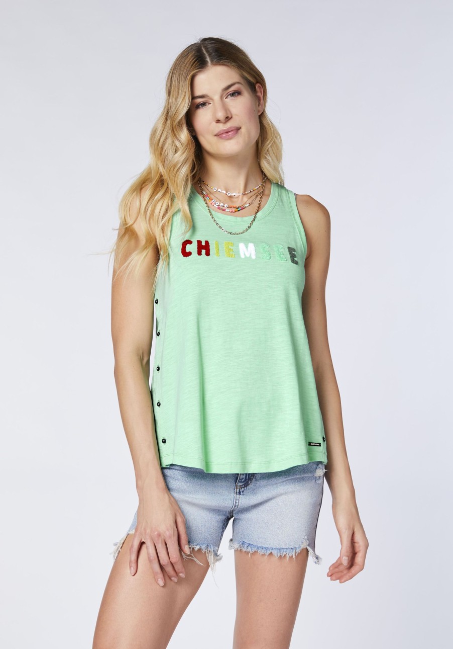 Damen chiemsee T-Shirts & Tops | Ausgestelltes Tanktop Mit Multicolour-Logo