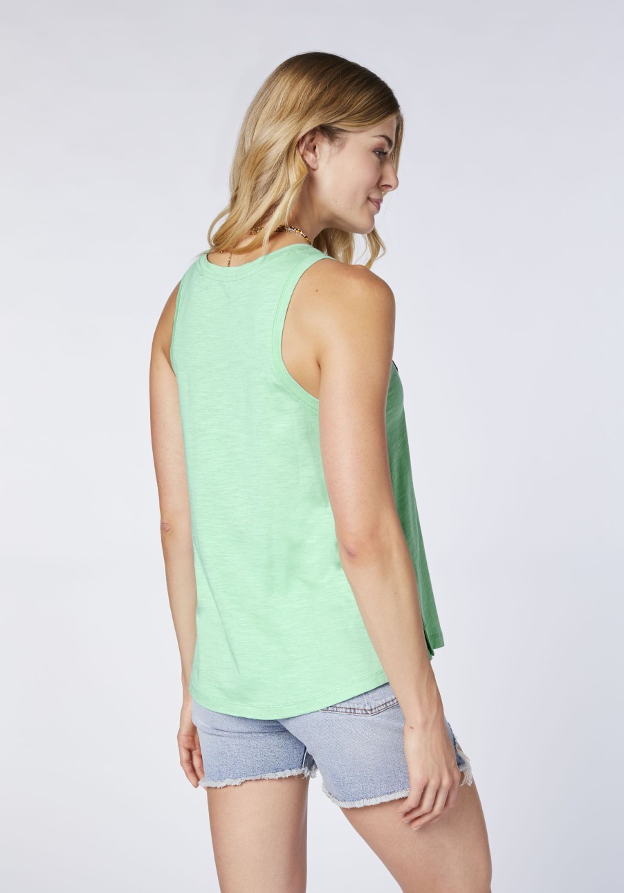 Damen chiemsee T-Shirts & Tops | Ausgestelltes Tanktop Mit Multicolour-Logo