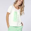 Damen chiemsee T-Shirts & Tops | Boxy Jersey-Shirt Mit Frontprint Im Label-Look