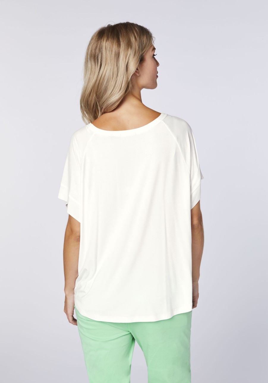 Damen chiemsee T-Shirts & Tops | Boxy Jersey-Shirt Mit Frontprint Im Label-Look