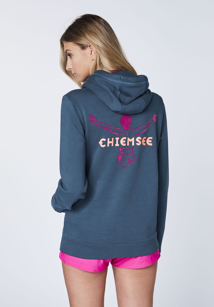 Damen chiemsee Sweatshirts & Sweatjacken | Label-Hoodie Aus Baumwollmix