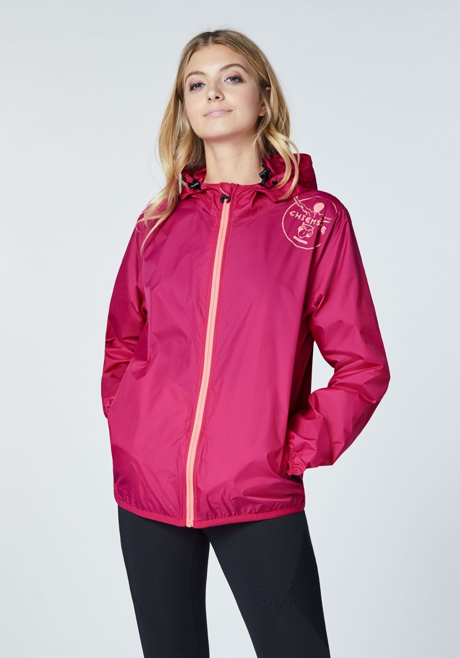 Damen chiemsee Ski- & Funktionsjacken | Kapuzen-Regenjacke In Funktionaler Qualitat Mit Logo-Motiv