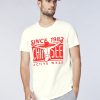 Herren chiemsee T-Shirts & Tanks | Label-Shirt Aus Baumwolle In Two-Tone-Optik