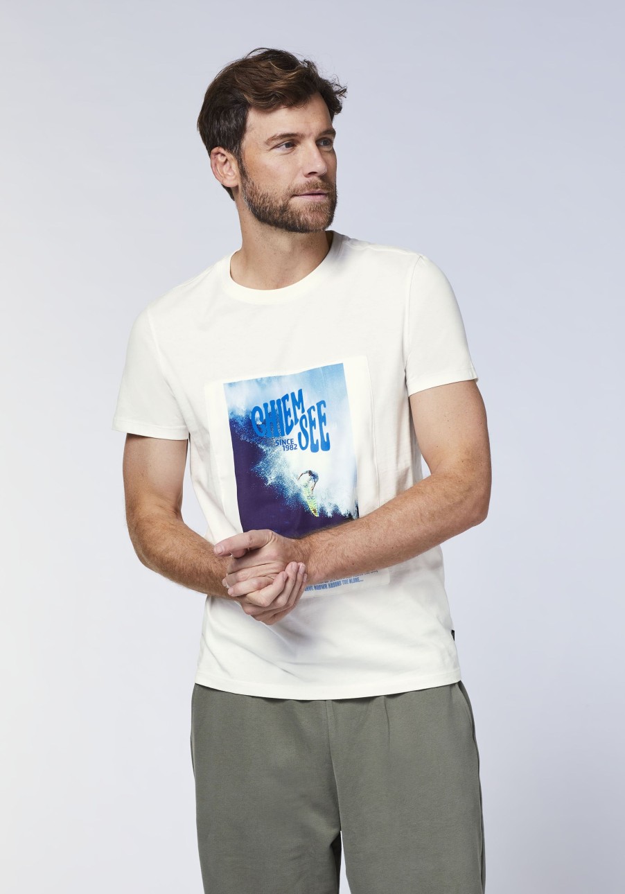 Herren chiemsee T-Shirts & Tanks | T-Shirt Aus Baumwolle Mit Surf-Fotoprint