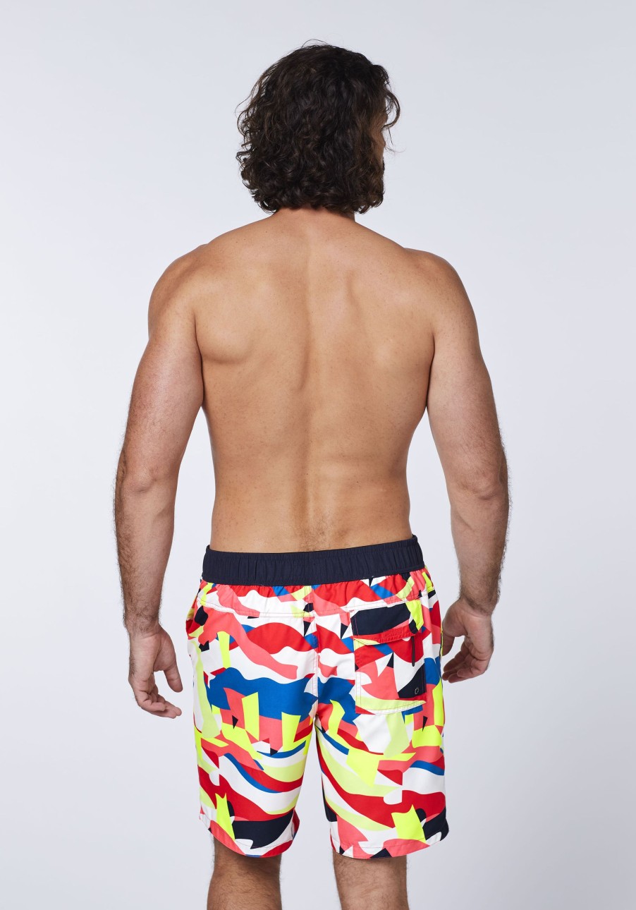 Herren chiemsee Badeshorts & Surfshorts | Knielange Badeshorts Mit Allover-Print Und Taschen