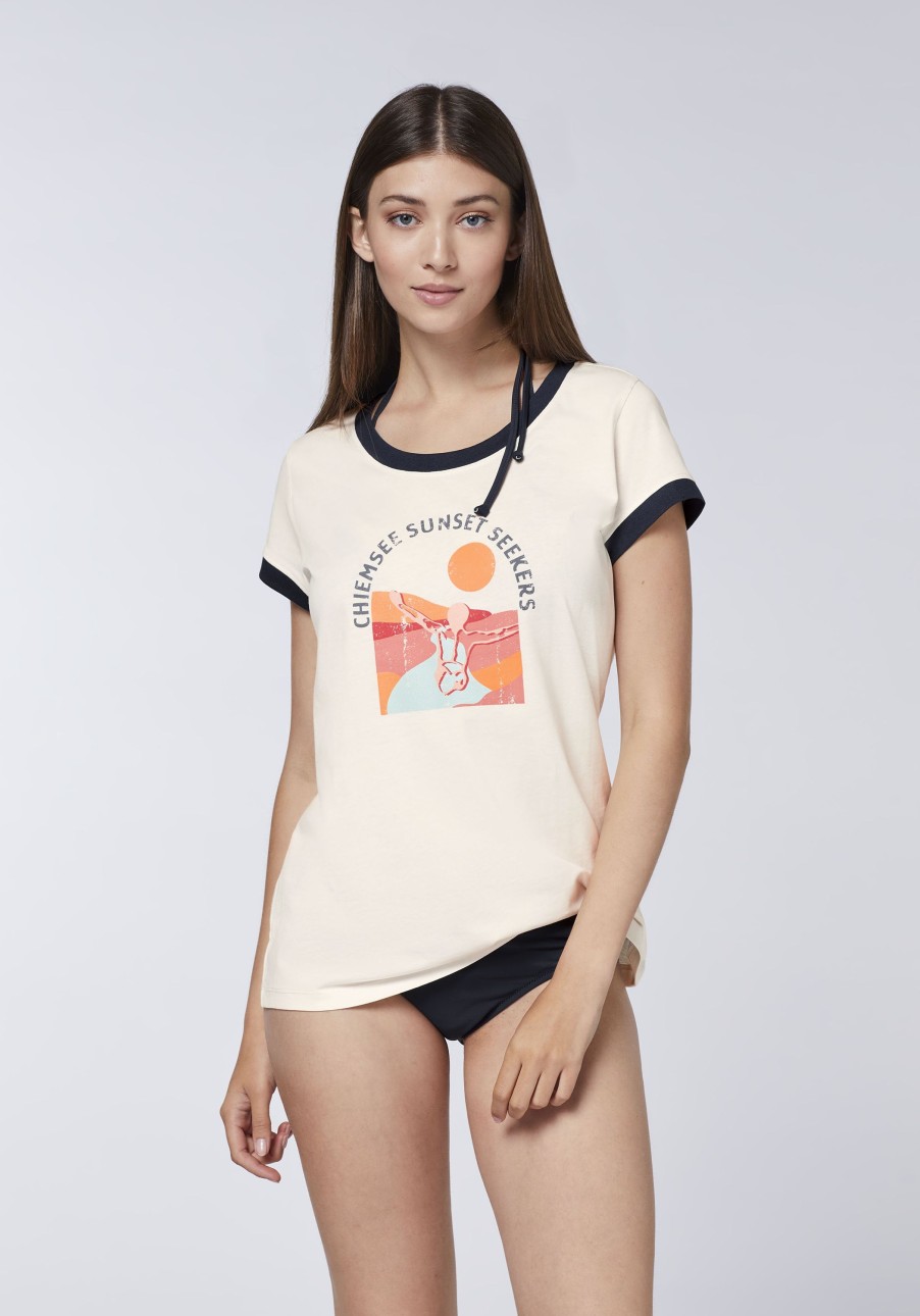 Damen chiemsee T-Shirts & Tops | Baumwollshirt Im Sommerlichen Print-Design