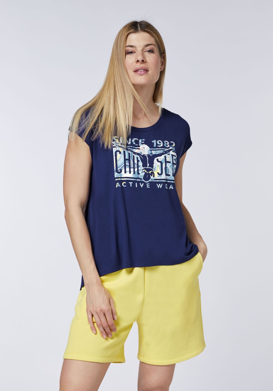 Damen chiemsee T-Shirts & Tops | Boxy T-Shirt Mit Multicolour-Jumper-Print