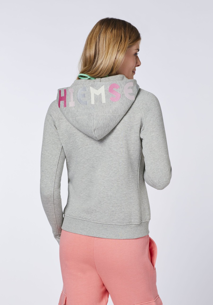 Damen chiemsee Sweatshirts & Sweatjacken | Sweatjacke Aus Baumwollmix Mit Logo-Kapuze