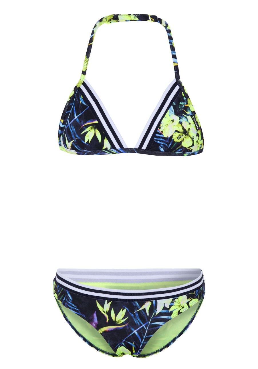 Kinder chiemsee Bikinis | Madchen-Bikini Mit Streifen Am Triangle-Top Und Slip