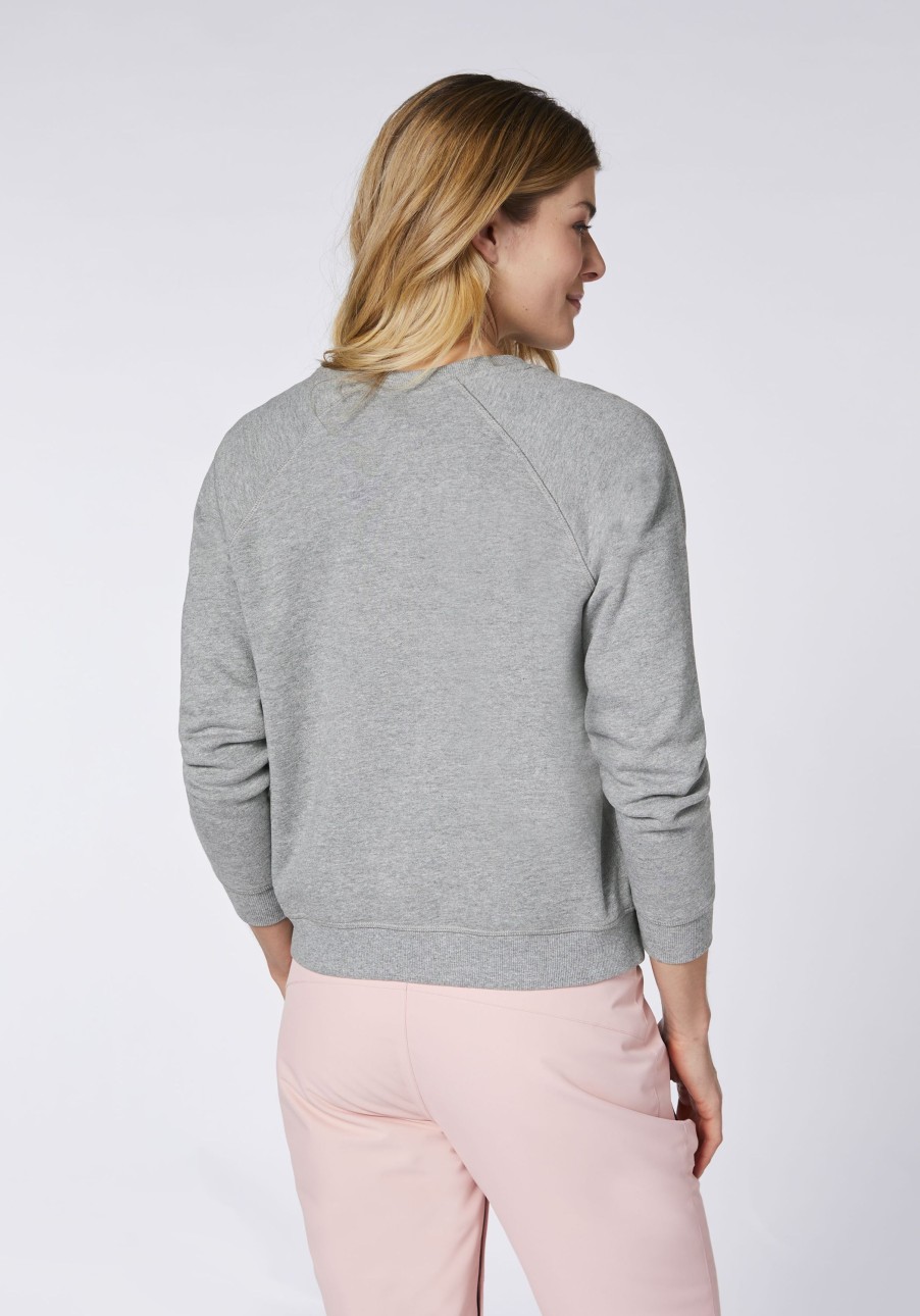 Damen chiemsee Sweatshirts & Sweatjacken | Sweater Aus Baumwollmix Mit Label-Print