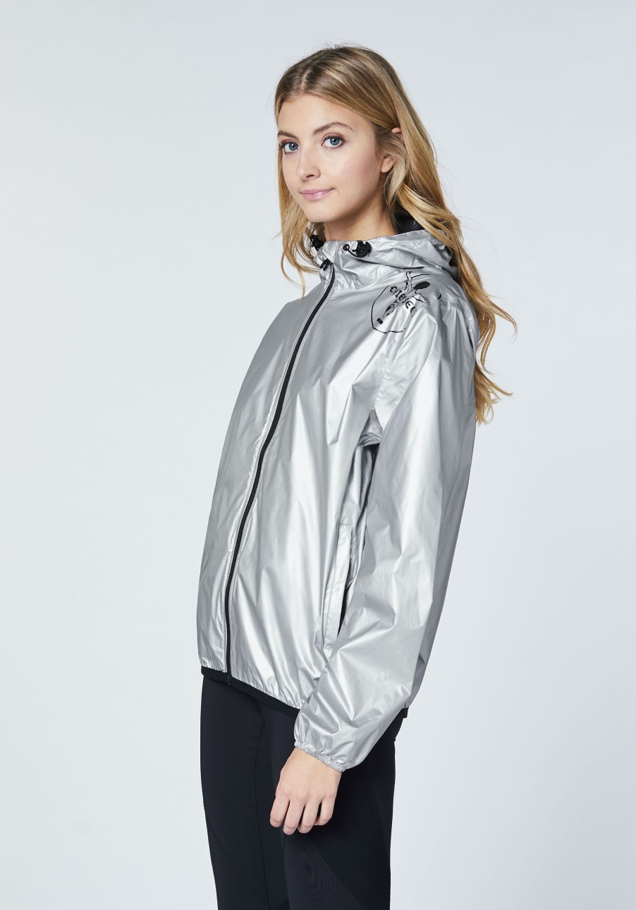 Damen chiemsee Ski- & Funktionsjacken | Kapuzen-Regenjacke In Funktionaler Qualitat Mit Logo-Motiv