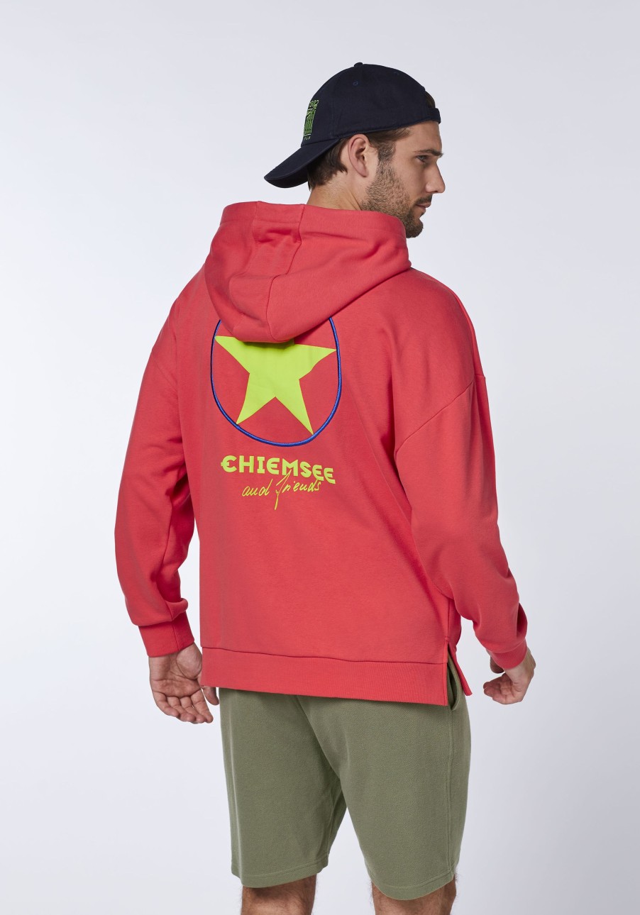 Herren chiemsee Sweatshirts & Sweatjacken | Hoodie Aus Baumwollmix Mit Print Und Stitching