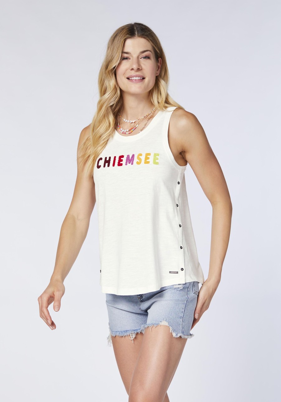 Damen chiemsee T-Shirts & Tops | Ausgestelltes Tanktop Mit Multicolour-Logo