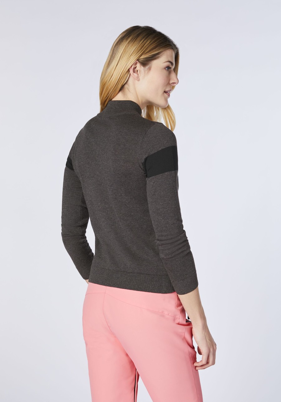 Damen chiemsee Pullover & Strickjacken | Rollkragenpullover Im Logo-Jacquard-Design