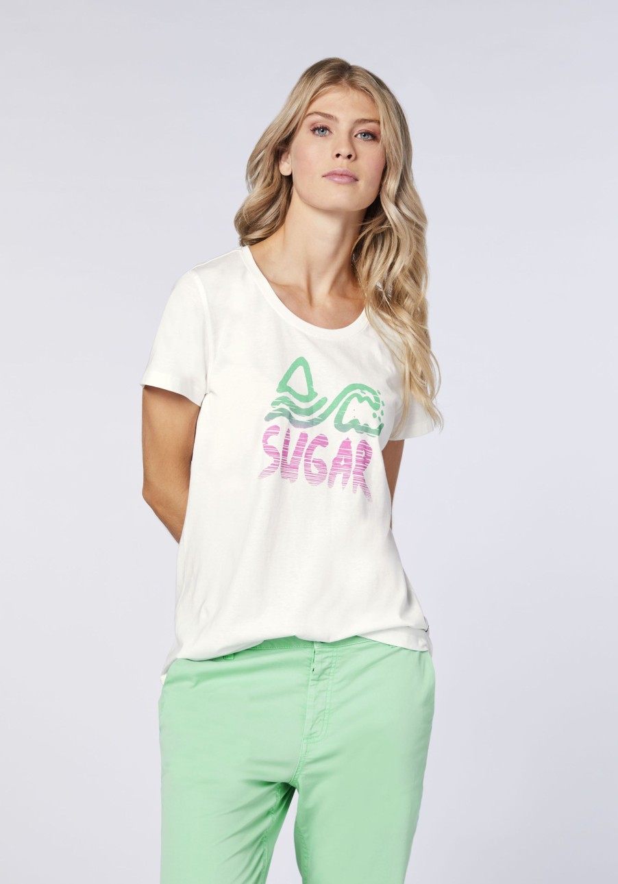 Damen chiemsee T-Shirts & Tops | T-Shirt Aus Jersey Mit Frontprint