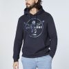 Herren chiemsee Sweatshirts & Sweatjacken | Print-Hoodie Aus Baumwollmix Im Label-Stil