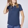 Damen chiemsee T-Shirts & Tops | Regular-Fit Poloshirt Aus Baumwoll-Elasthanmix In Pique-Qualitat