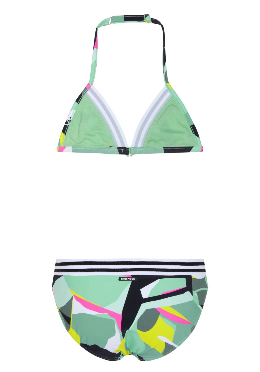 Kinder chiemsee Bikinis | Madchen-Bikini Mit Streifen Am Triangle-Top Und Slip