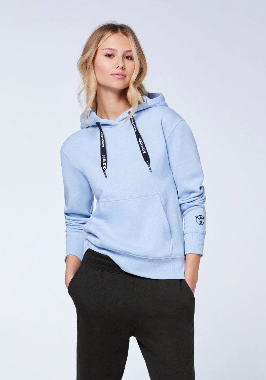 Damen chiemsee Sweatshirts & Sweatjacken | Hoodie Aus Baumwollmix Mit Logo-Tunnelzugband