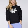 Damen chiemsee Sweatshirts & Sweatjacken | Sweater Mit Logo-Schriftzug In Effektvoller Optik