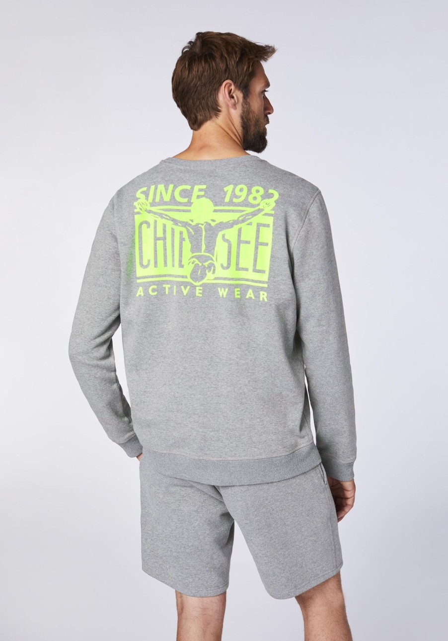 Herren chiemsee Sweatshirts & Sweatjacken | Sweater Aus Baumwollmix Mit Logo-Print