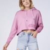 Damen chiemsee Sweatshirts & Sweatjacken | Cropped Loose-Fit Hoodie Aus Baumwollmix Mit Label-Stickerei