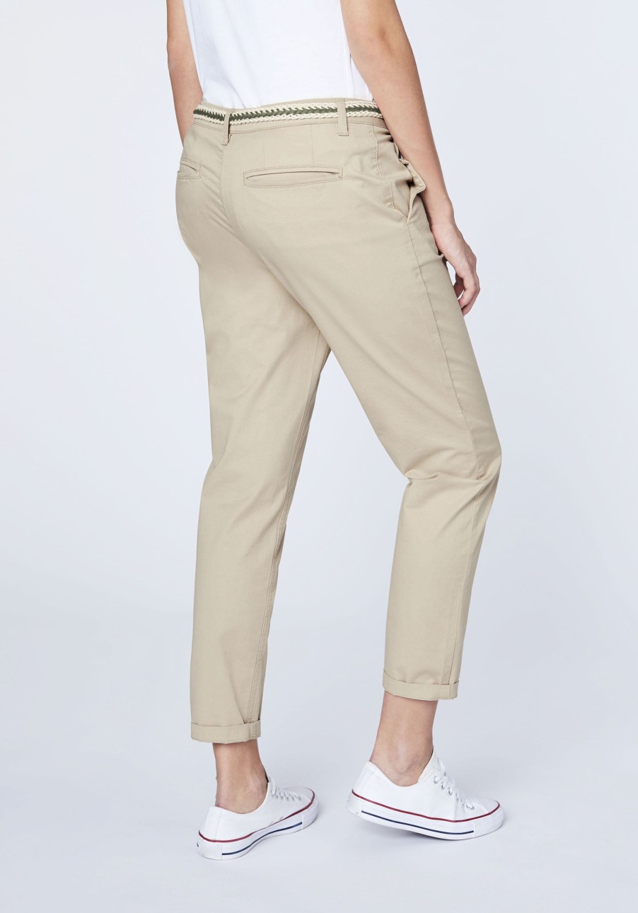 Damen chiemsee Hosen, Shorts & Leggings | Regular-Fit Chino Aus Baumwolle Mit Elasthananteil