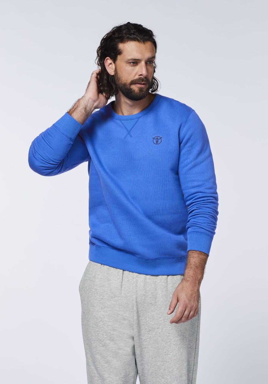 Herren chiemsee Sweatshirts & Sweatjacken | Sweater Aus Baumwollmix Im Basic-Look Mit Logo-Motiv