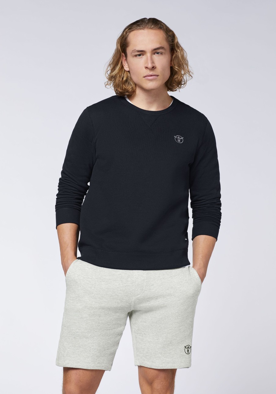 Herren chiemsee Sweatshirts & Sweatjacken | Sweater Aus Baumwollmix Im Basic-Look Mit Logo-Motiv